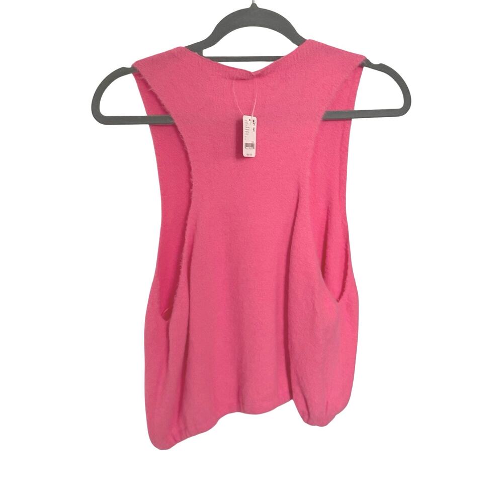 New Intimately Free People Knit Tank Women's Large Warm Fluff in Pink MSRP$48 - Picture 2 of 6